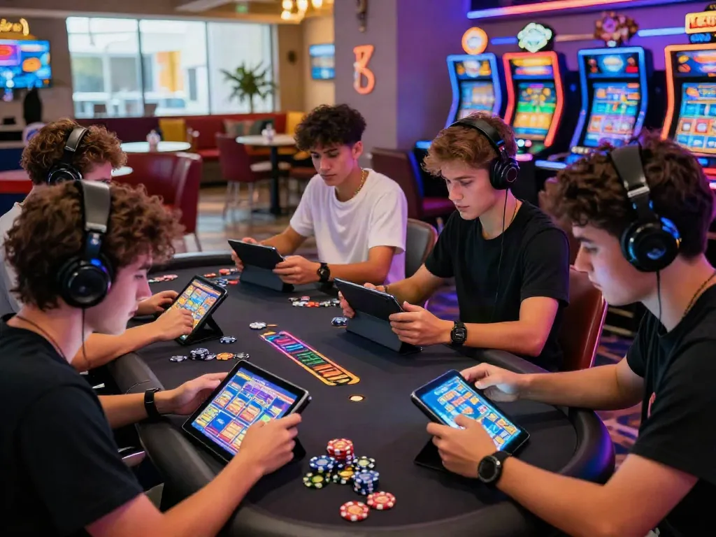 Exciting gaming scene at https://nbet.page/ with players engaged in slot games.